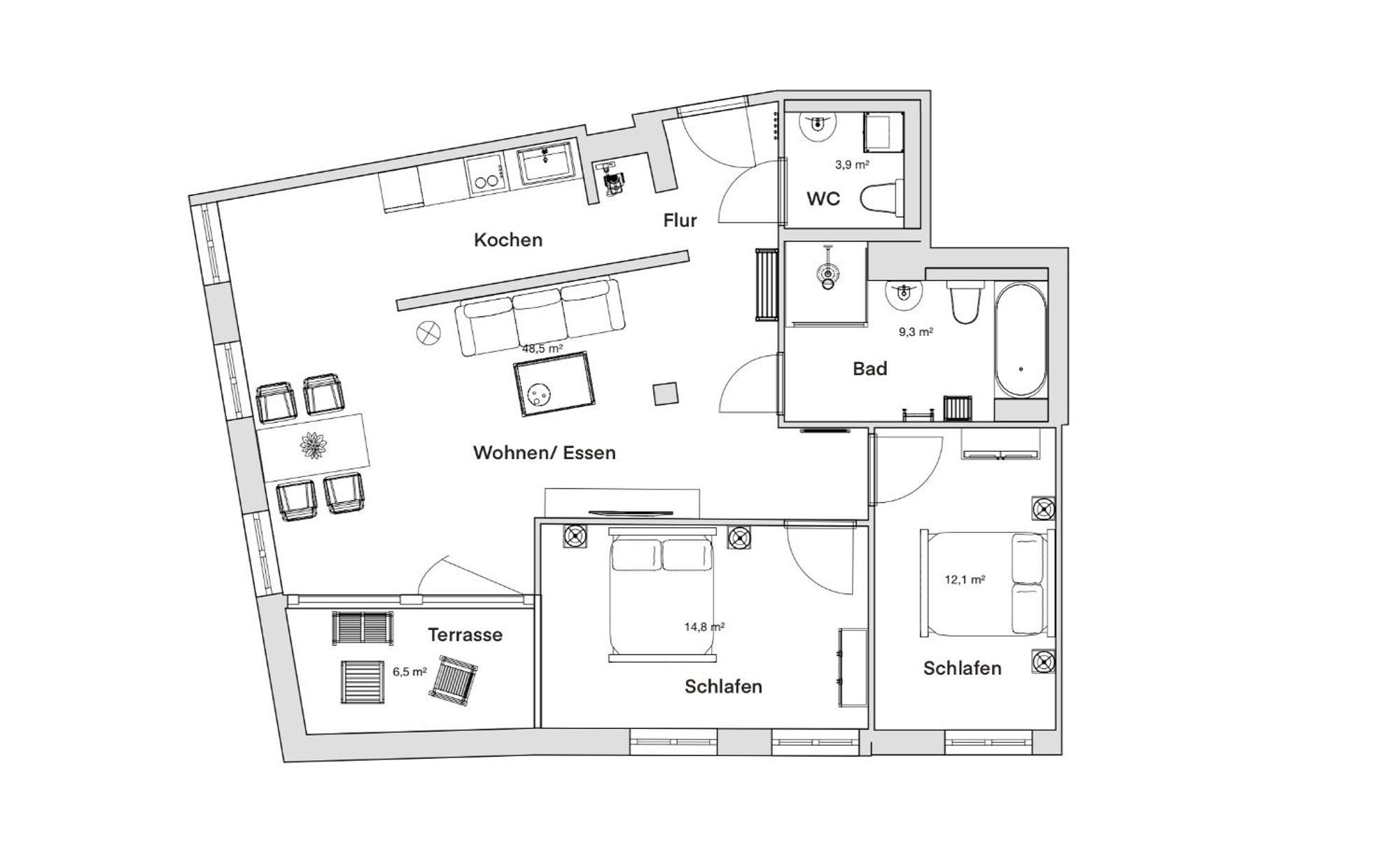 Pineapple Apartments Dresden Altstadt IV - 91 Qm - 1X Free Parking Luaran gambar